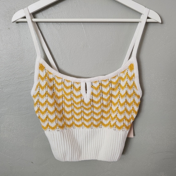 BCBGeneration Chevron-Knit Crop Top - Picture 1 of 12